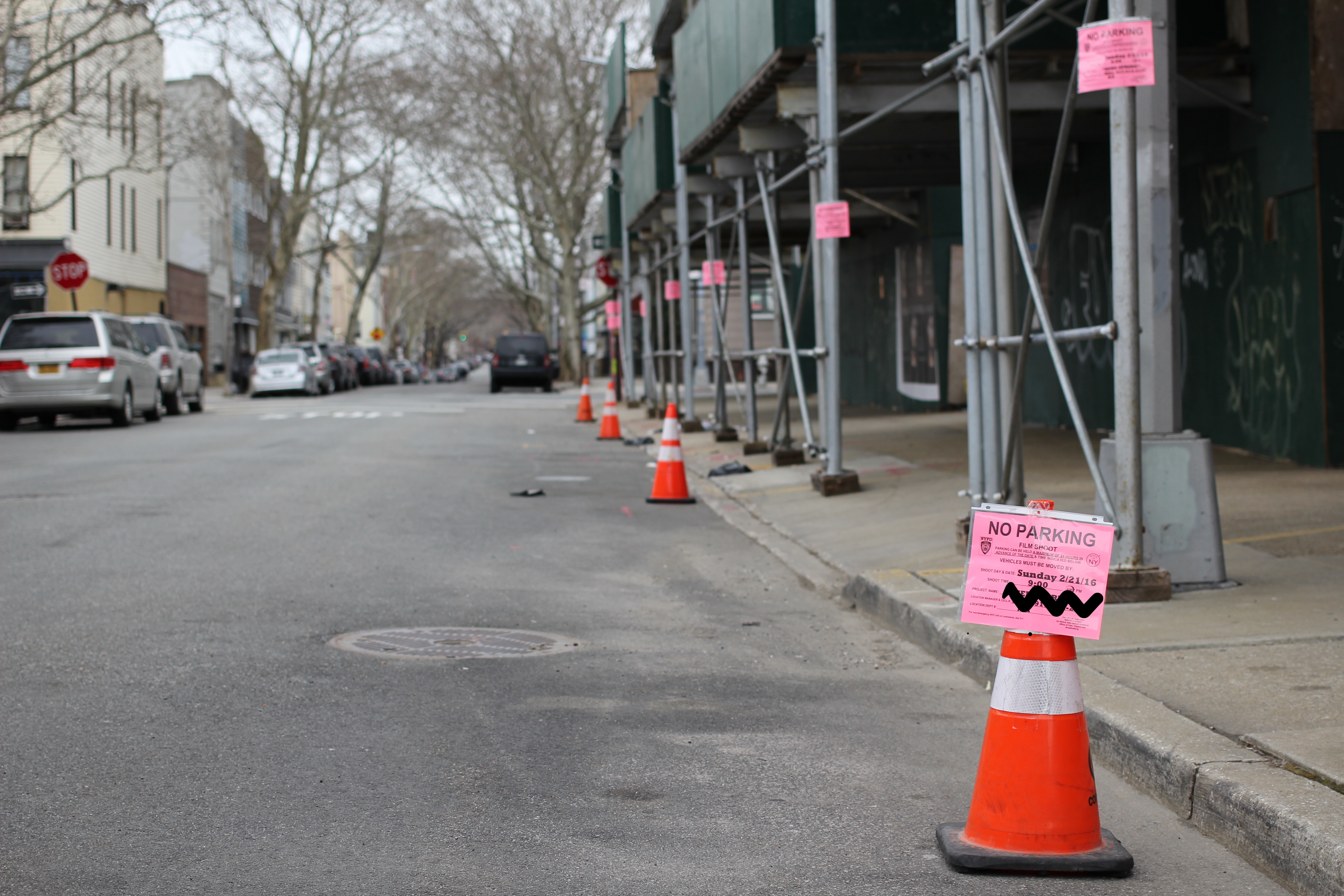 Production vehicle staging NYC