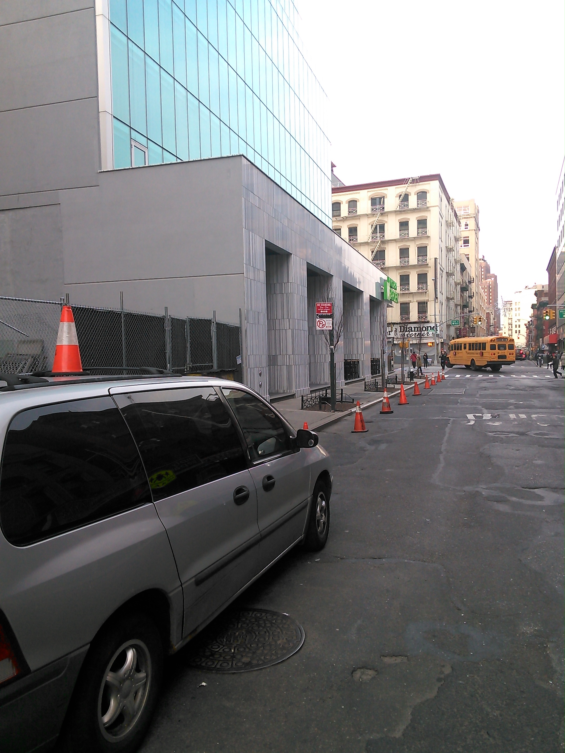 Early morning cone hold NYC